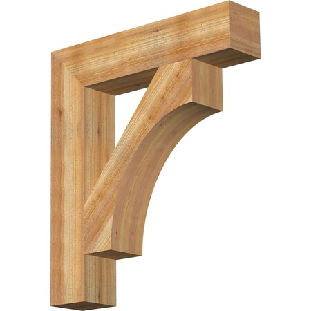 Ekena Millwork Westlake Block Rough Sawn Bracket, Western Red Cedar, 6"W x 30"D x 34"H BKT06X30X34WTL05RWR